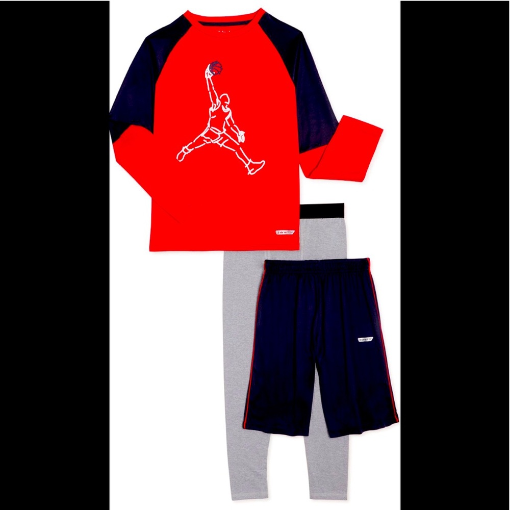 Hind 3-piece Basketball Set - Top, shorts, and leggings - NWT - Size 10/12
